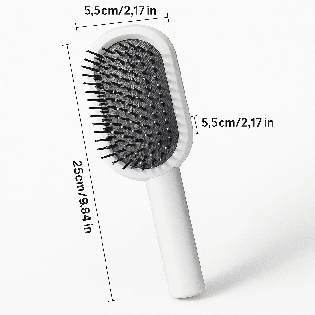 TressLockX™ Self-Cleaning Hair Brush with 3D Air Cushion – Scalp Massage Comb for Pain-Free Detangling & Healthy Hair Growth - ChicstyleX