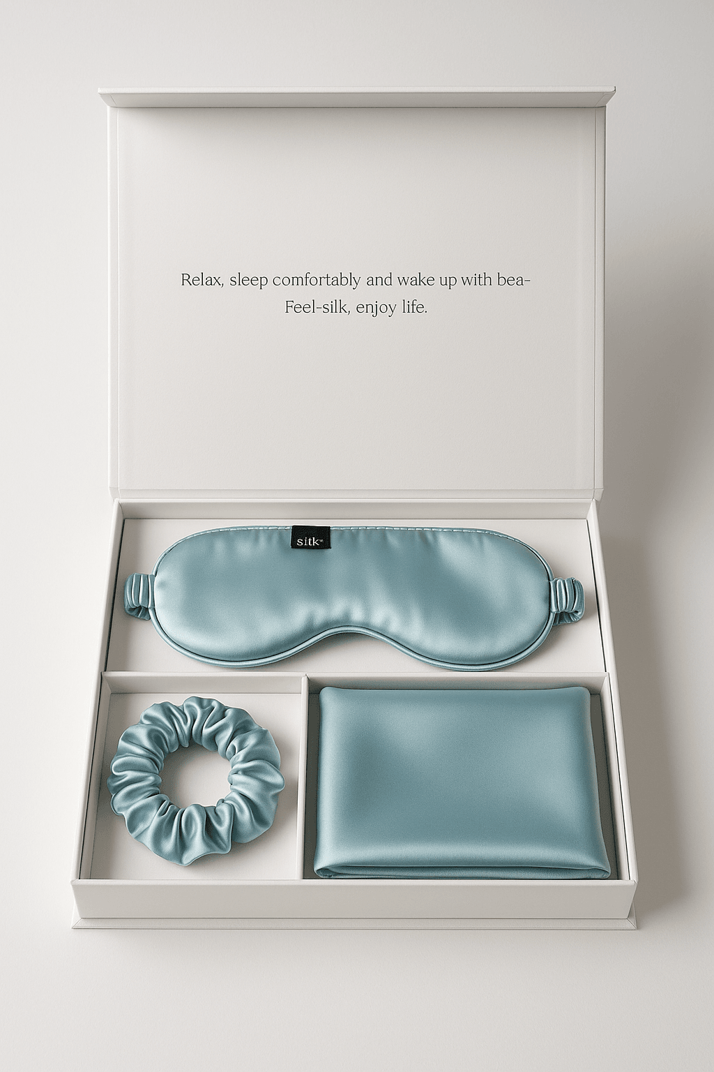 Silk Sleep Gift Set – Pillowcase, Eye Mask & Scrunchie in Elegant Gift Box - ChicstyleX