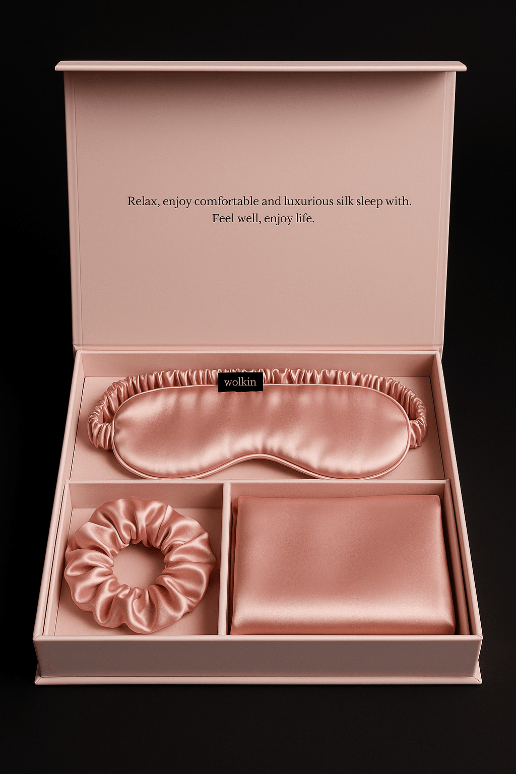 Silk Sleep Gift Set – Pillowcase, Eye Mask & Scrunchie in Elegant Gift Box - ChicstyleX