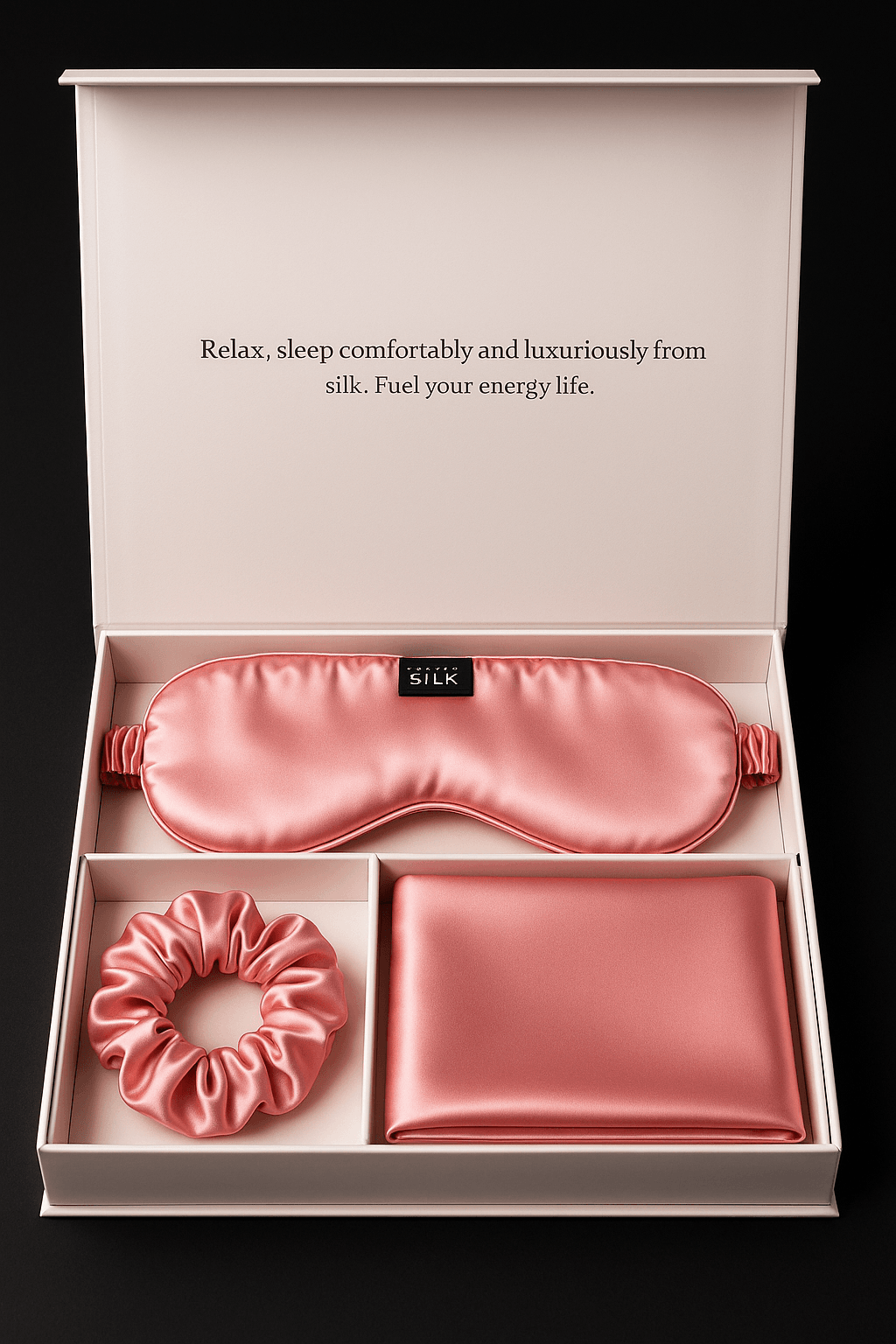 Silk Sleep Gift Set – Pillowcase, Eye Mask & Scrunchie in Elegant Gift Box - ChicstyleX