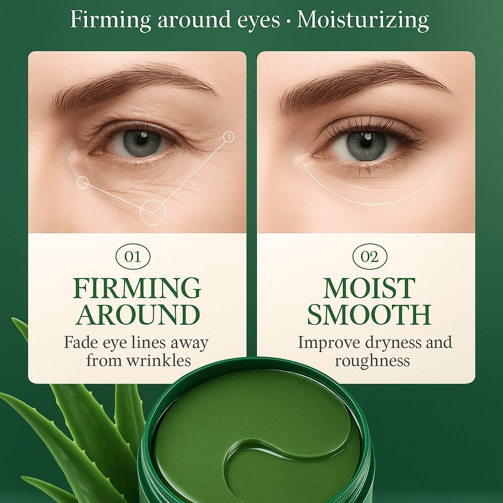 Sadoer Aloe Vera Collagen Eye Masks – Hydrating, Anti-Aging & Dark Circle Treatment Patches - ChicstyleX