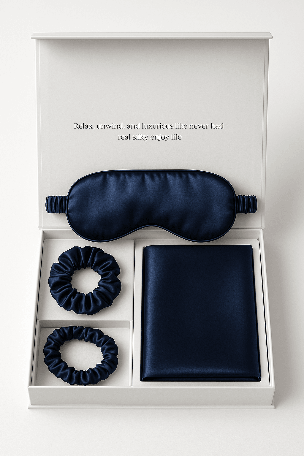 Silk Sleep Gift Set – Pillowcase, Eye Mask & Scrunchie in Elegant Gift Box - ChicstyleX