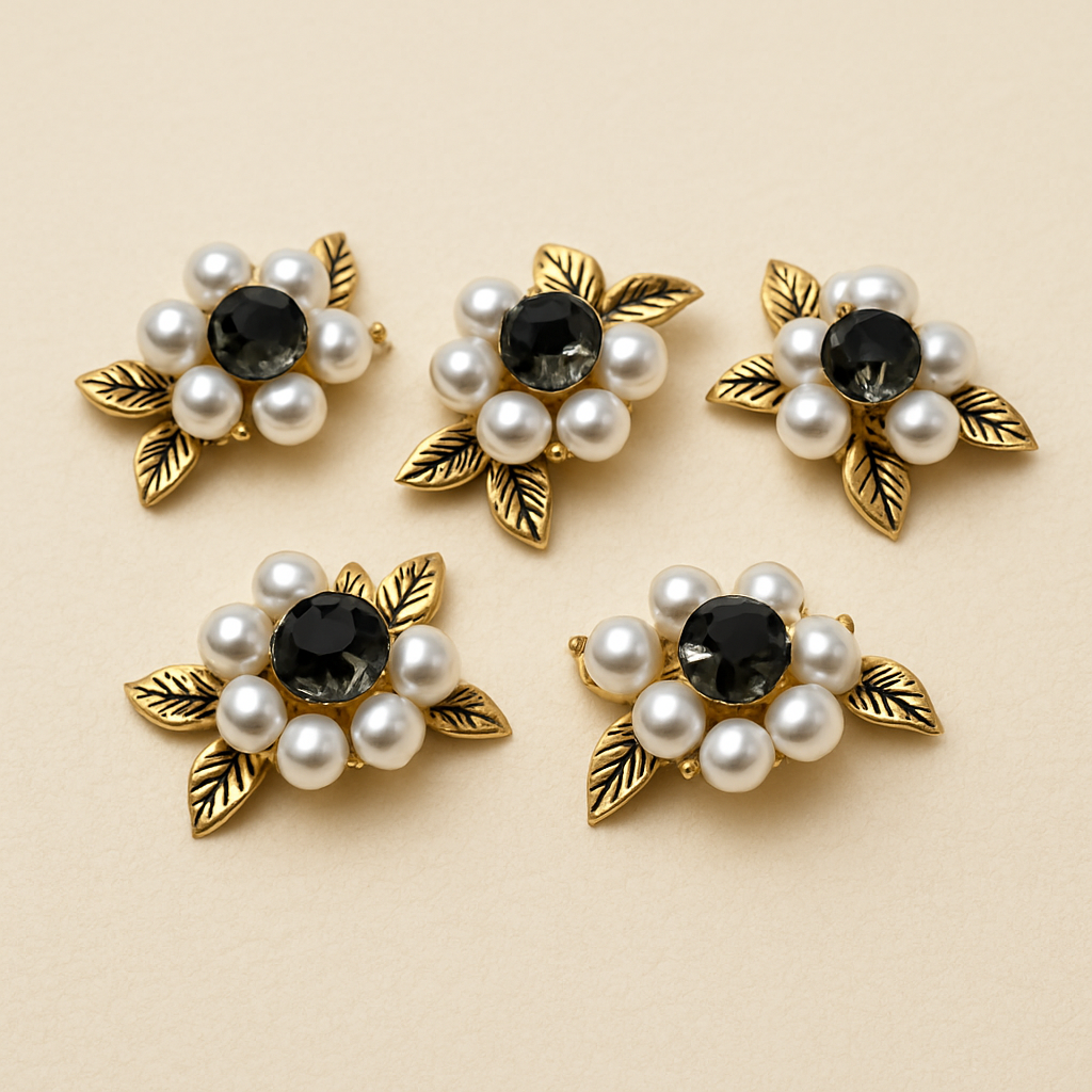 Enhanced Pearl and Crystal Brooch Collection