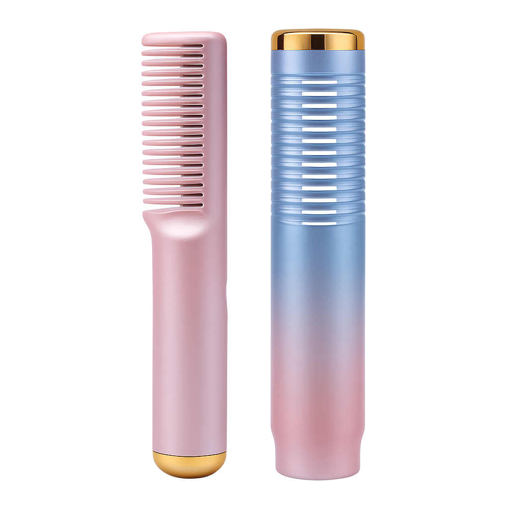 Enhanced Pink and Blue Gradient Hair Combs