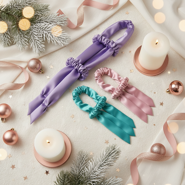 TressLockX™ Heatless Satin Curling Rod Headband with Scrunchies – Big Wave Hair Roller for Effortless Curls - ChicstyleX