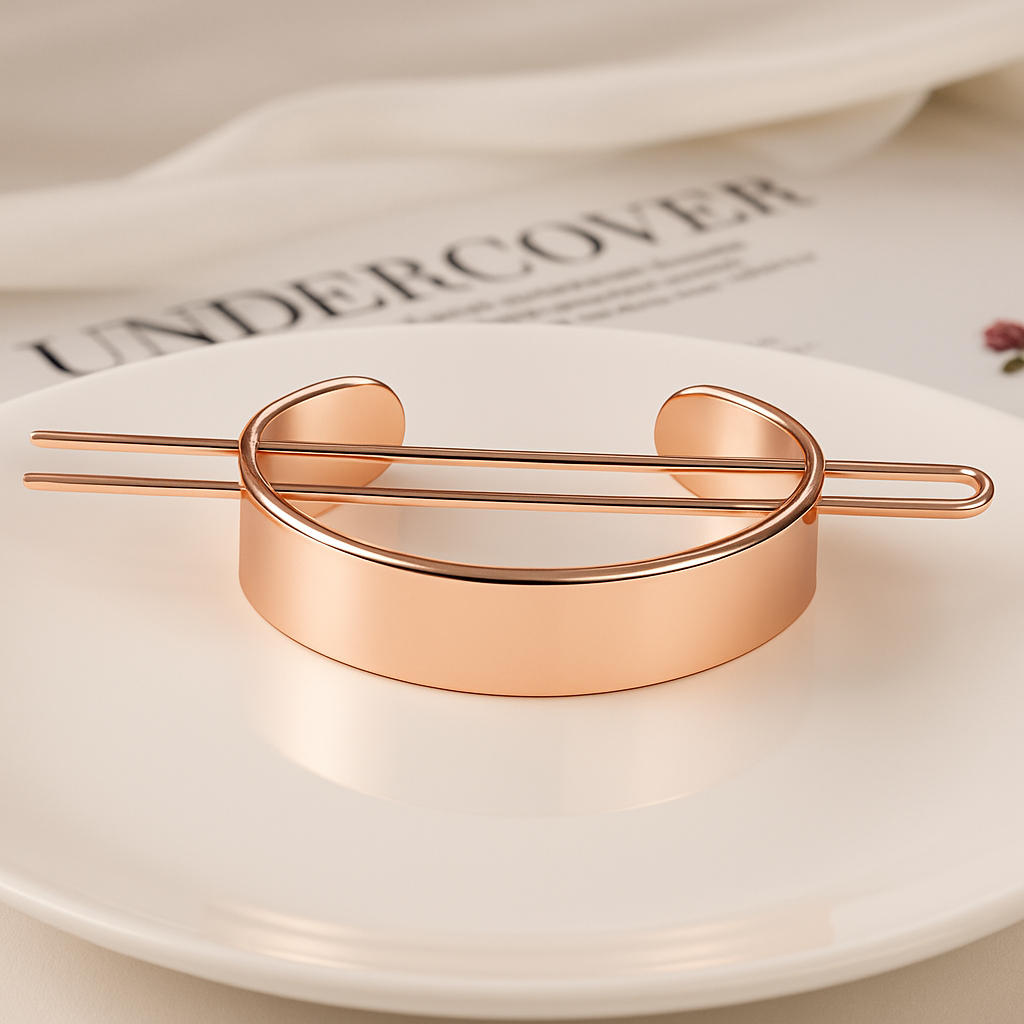 Enhanced Rose Gold Smooth Hair Clip