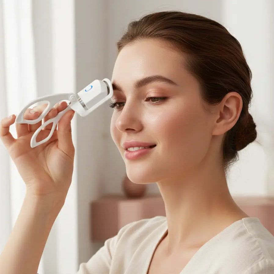 GlamLuxeX™ Electric Eyelash Curler – USB Rechargeable Heated Eyelash Styling Tool - ChicstyleX