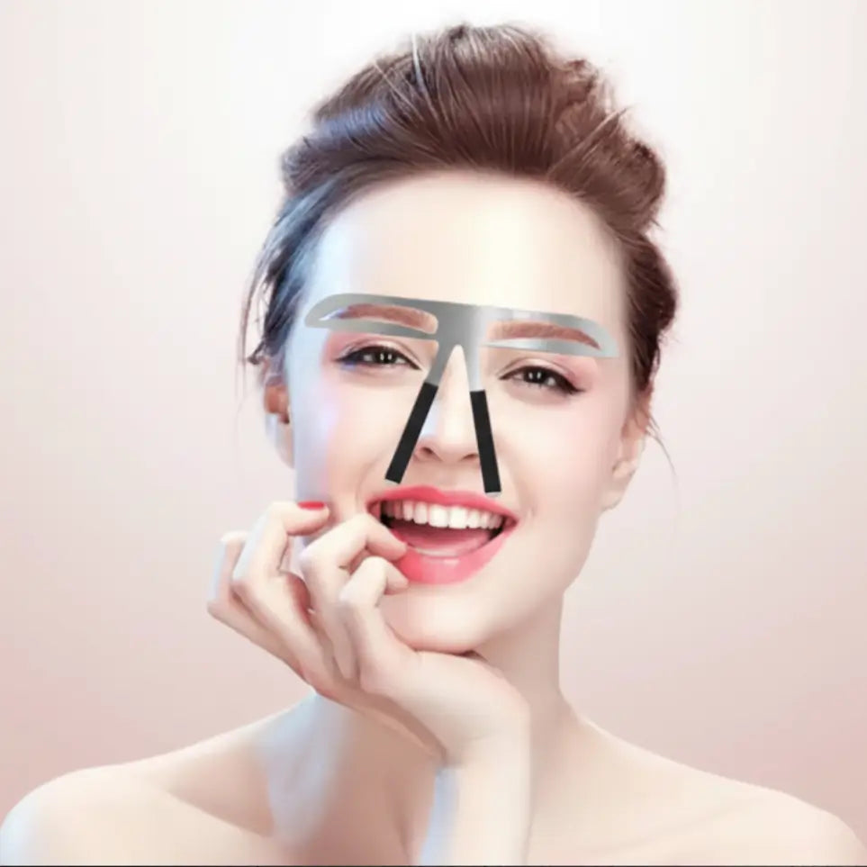 GlamLuxeX™ Precision Stainless Steel Eyebrow Ruler – Flexible Brow Mapping & Symmetry Tool for Professional Makeup & Perfect Shaping - ChicstyleX