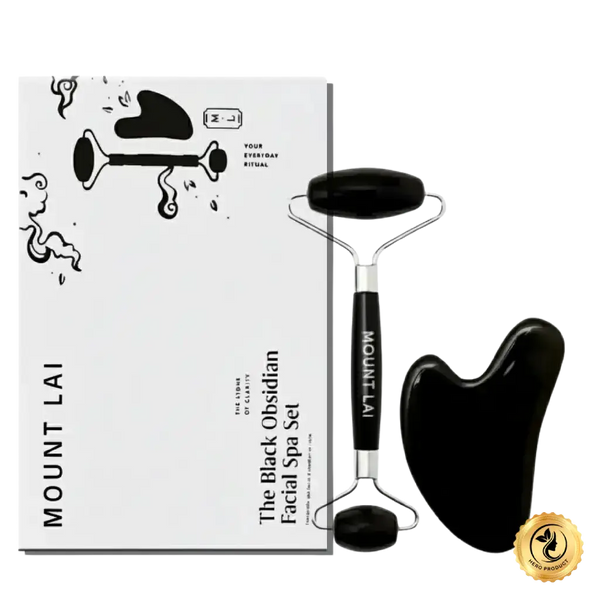 ChicSetX™ Obsidian Spa - Jade Face Roller & Gua Sha Set, Traditional Chinese Facial Massage Tools for Glowing, Sculpted Skin  Beauty Tools ChicstyleX.