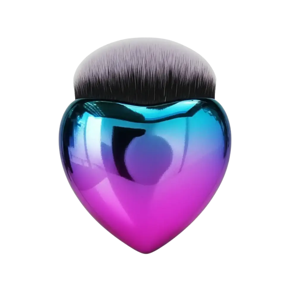 GlamLuxeX™ Heart-Shaped Makeup Brush – Flawless Foundation & Blush Applicator - ChicstyleX