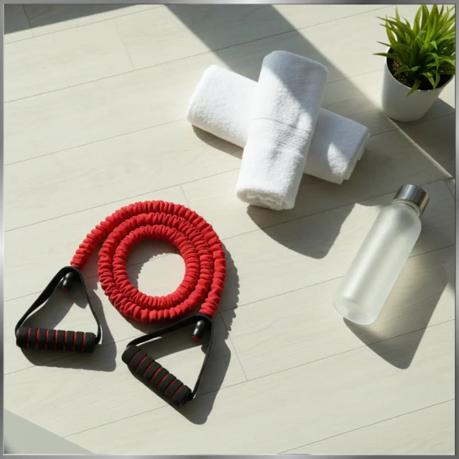 CoreVibeX™ Cloth-Cover Resistance Bands Set (12–50 lbs) – Anti-Break Fitness Pull Rope for Strength Training, Stretching & Home Gym Workout - ChicstyleX