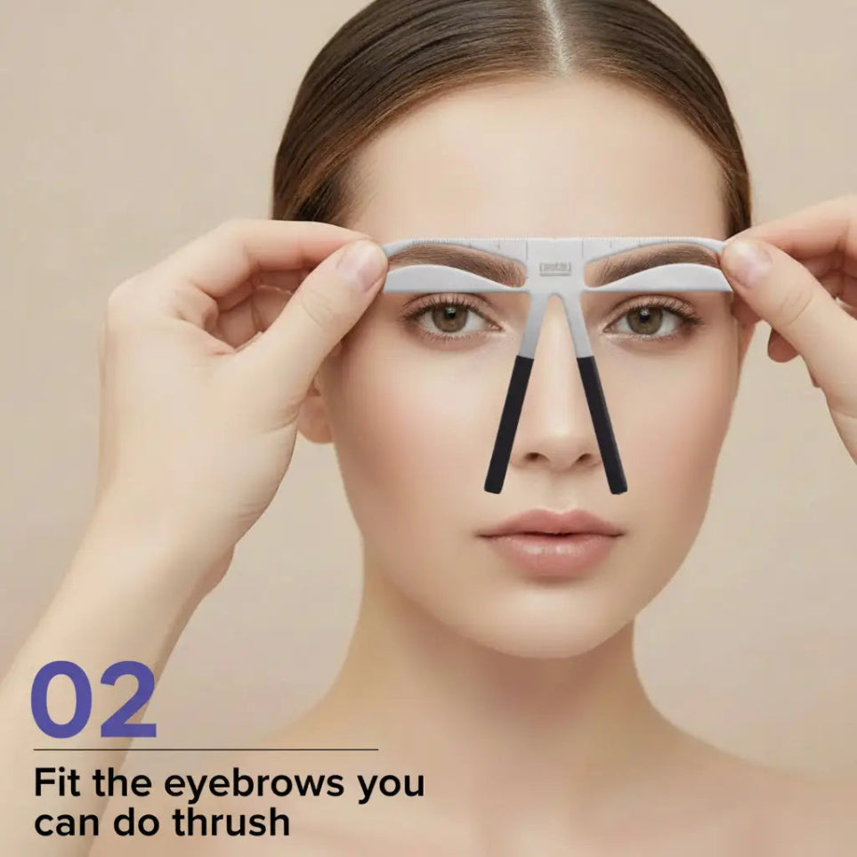 GlamLuxeX™ Precision Stainless Steel Eyebrow Ruler – Flexible Brow Mapping & Symmetry Tool for Professional Makeup & Perfect Shaping - ChicstyleX