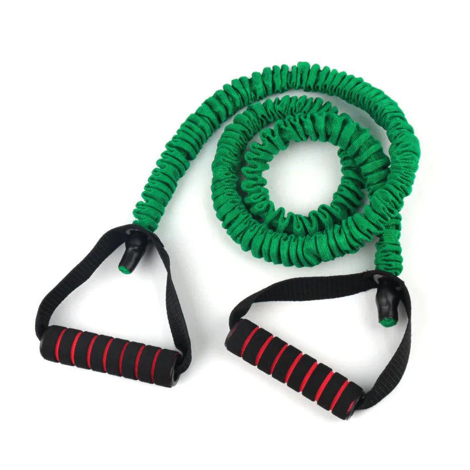 CoreVibeX™ Cloth-Cover Resistance Bands Set (12–50 lbs) – Anti-Break Fitness Pull Rope for Strength Training, Stretching & Home Gym Workout - ChicstyleX