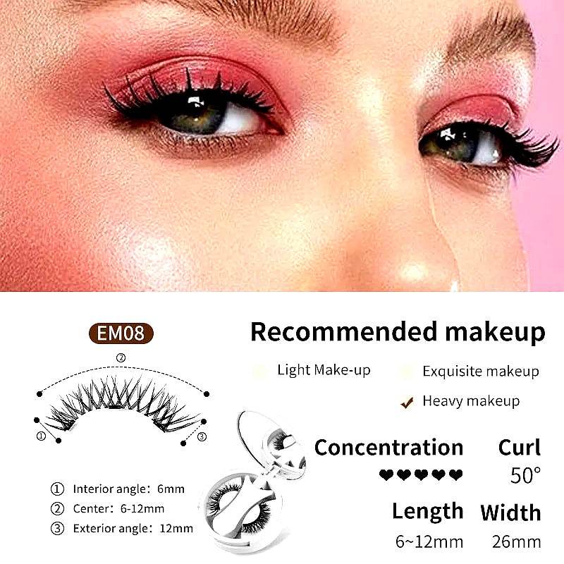 Magnetic Eyelashes Enhancer Kit – Long-Lasting Reusable Lashes with Applicator - ChicstyleX