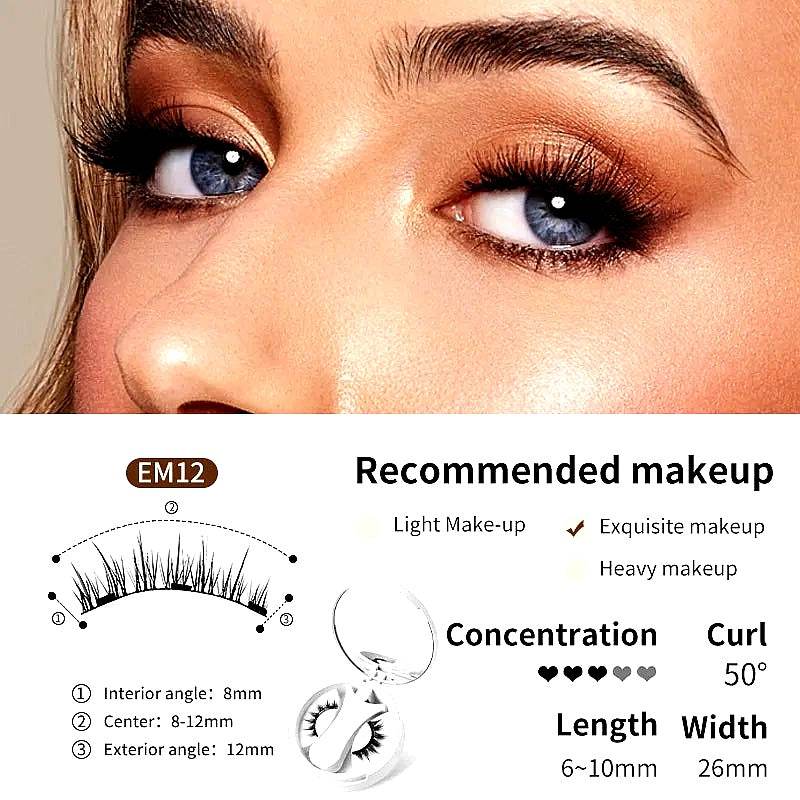 Magnetic Eyelashes Enhancer Kit – Long-Lasting Reusable Lashes with Applicator - ChicstyleX