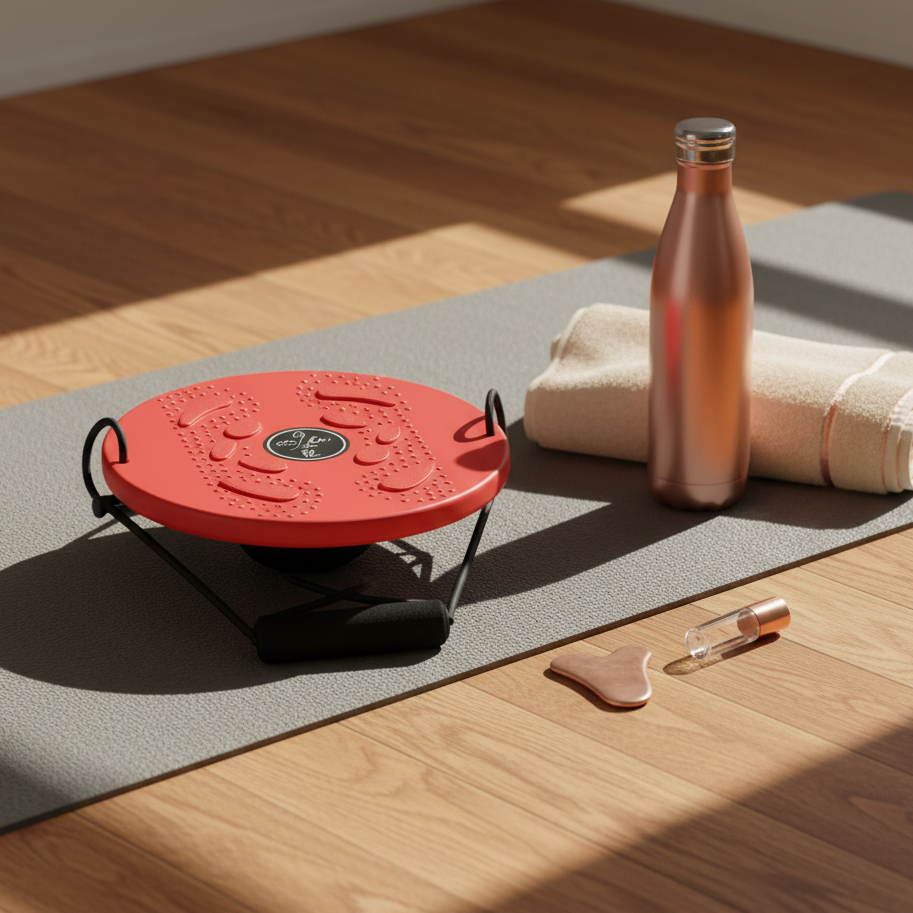 CoreVibeX™ CoreTwist Magnetic Waist Twisting Disc Board – Balance Trainer & Foot Massage Fitness Spinner - ChicstyleX