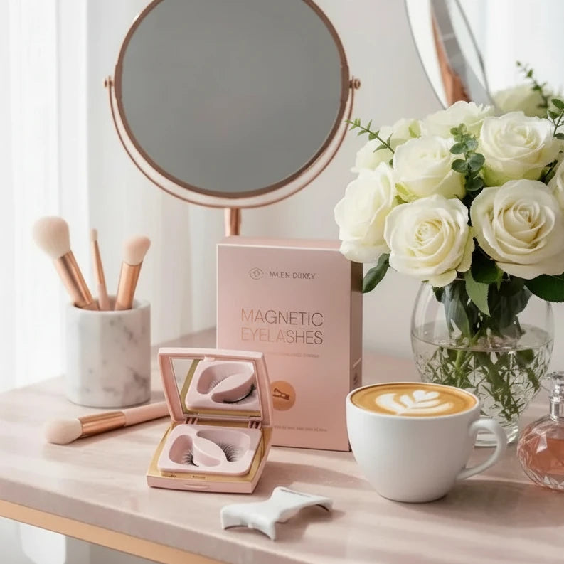 GlamLuxeX™ Magnetic Lash Kit – Reusable Soft Magnet Eyelashes with Applicator & Storage Case - ChicstyleX