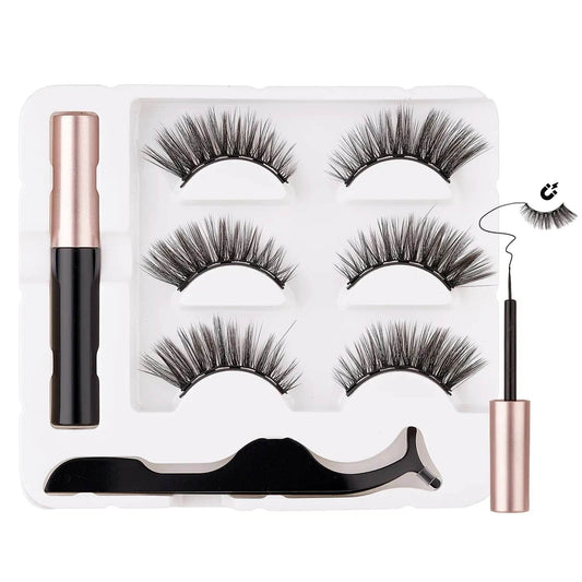 Cat Eyes Magnetic Eyelashes & Eyeliner Kit – Reusable Winged Lashes, Natural Look - ChicstyleX