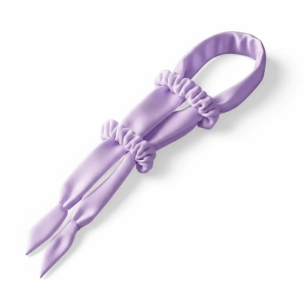 TressLockX™ Heatless Satin Curling Rod Headband with Scrunchies – Big Wave Hair Roller for Effortless Curls - ChicstyleX