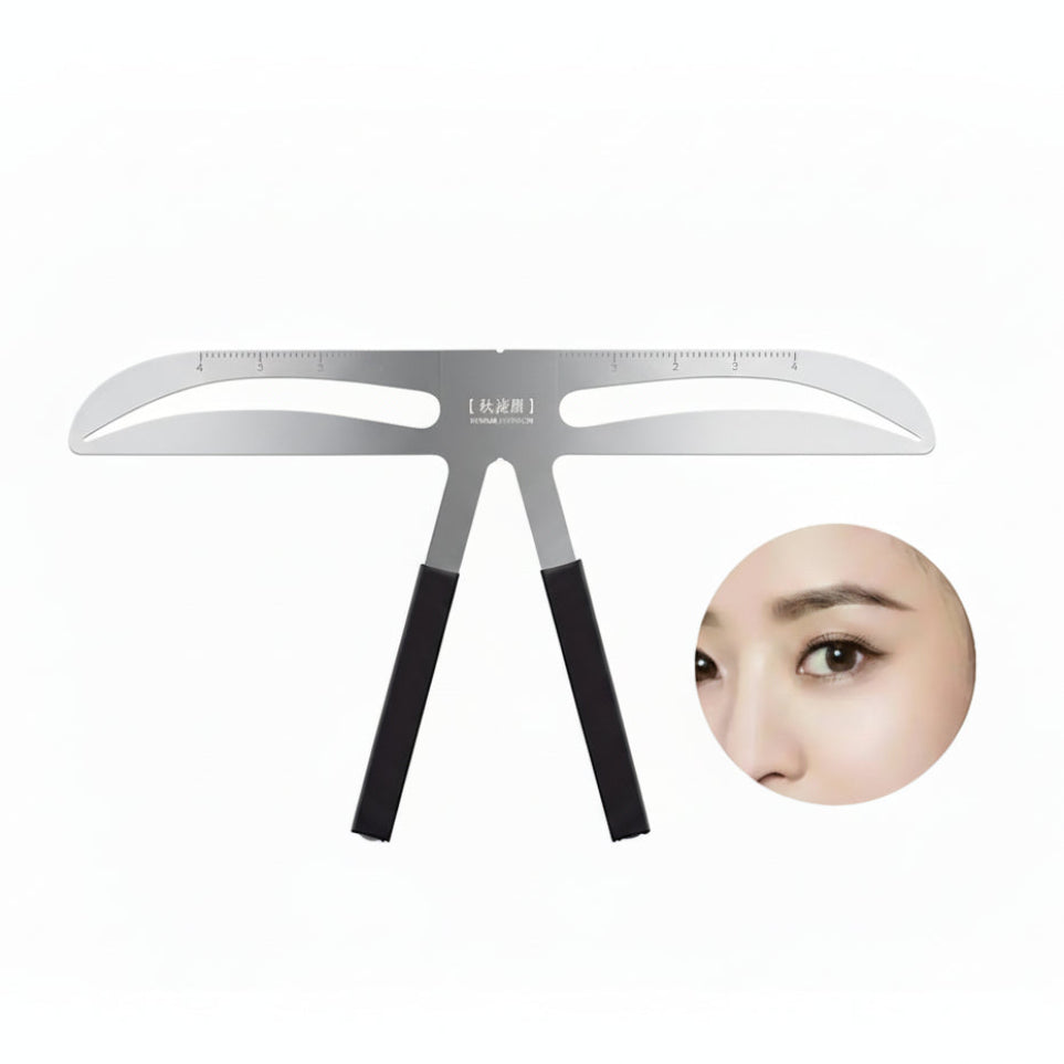 GlamLuxeX™ Precision Stainless Steel Eyebrow Ruler – Flexible Brow Mapping & Symmetry Tool for Professional Makeup & Perfect Shaping - ChicstyleX