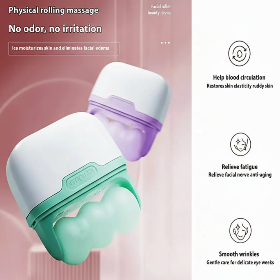GlamLuxeX™ Facial Ice Roller: Ultimate Skin Revitalizing Massage Set - ChicstyleX