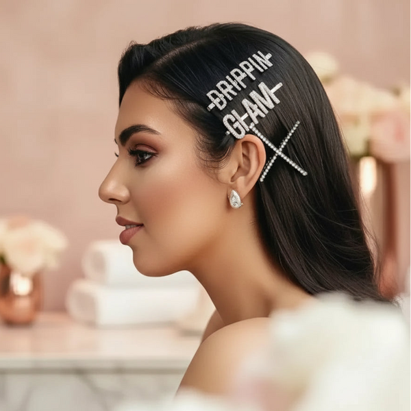 TressLockX™ Rhinestone Letter Hair Clips – Personalized Sparkling Hairpins for Glamorous Hairstyles  Hair Accessories ChicstyleX.