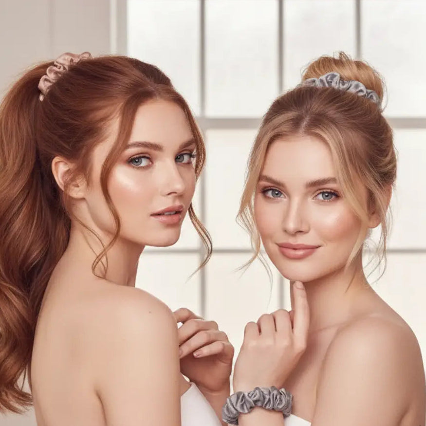 TressLockX™ Chic Satin French Hair Tie Set (6-Pack) - ChicstyleX