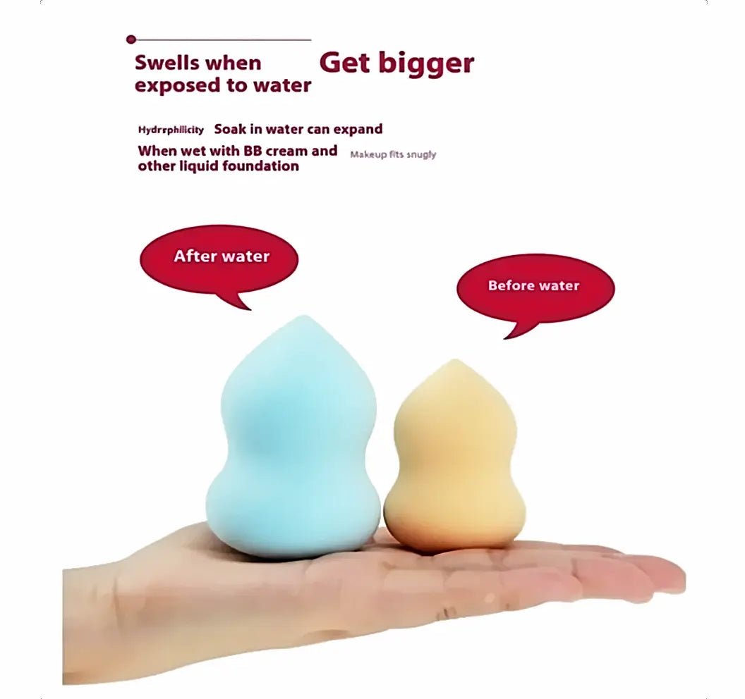 ChicSetX™ HydroBlend Hydrophilic Polyurethane Makeup Sponge Set – Round Bottle Kit (14 Pcs)  Sets & Bundles ChicstyleX.