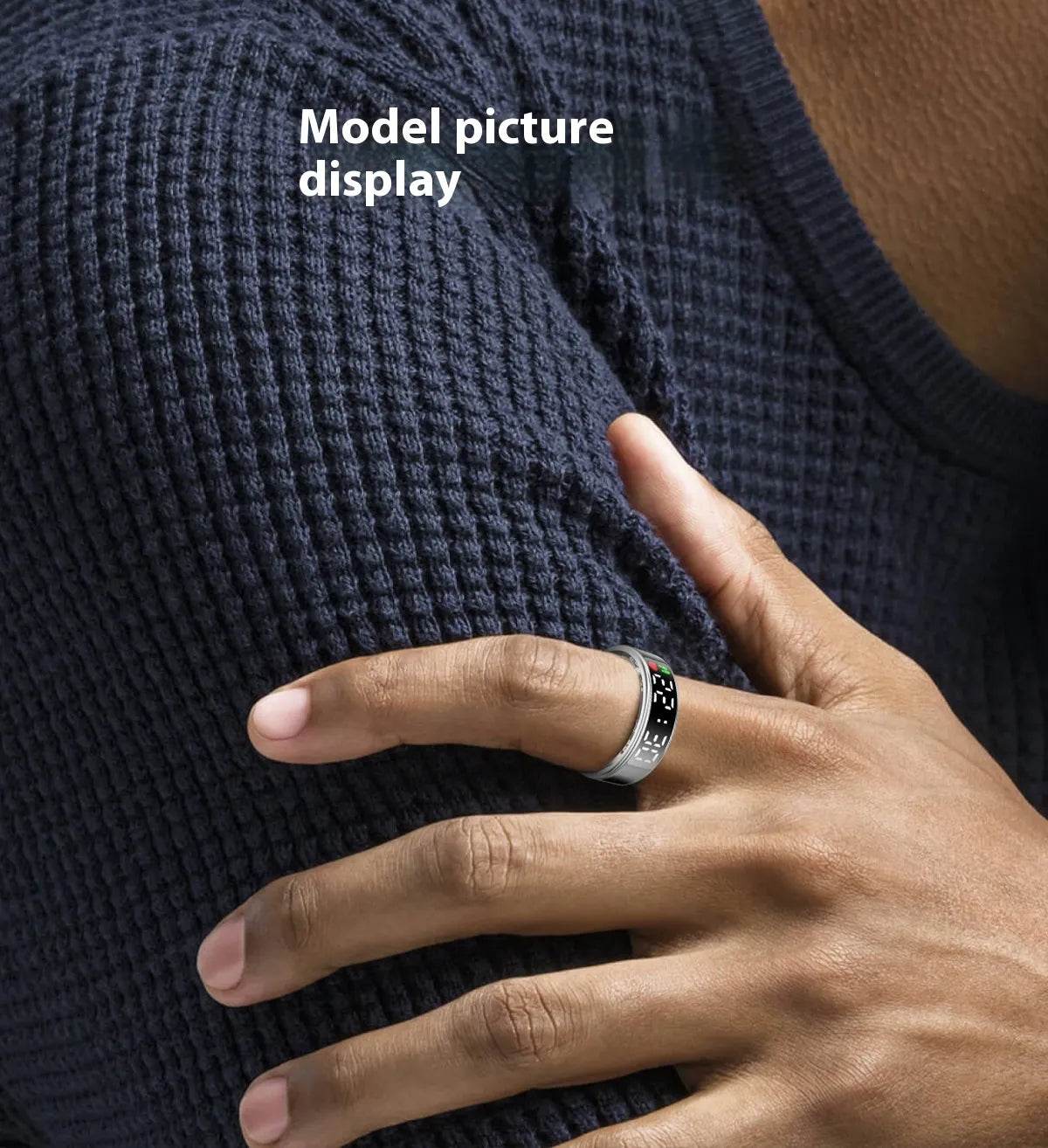 Smart Touchscreen Ring – Flip Design Health Tracker with Gesture Control & Wearable Tech - ChicstyleX