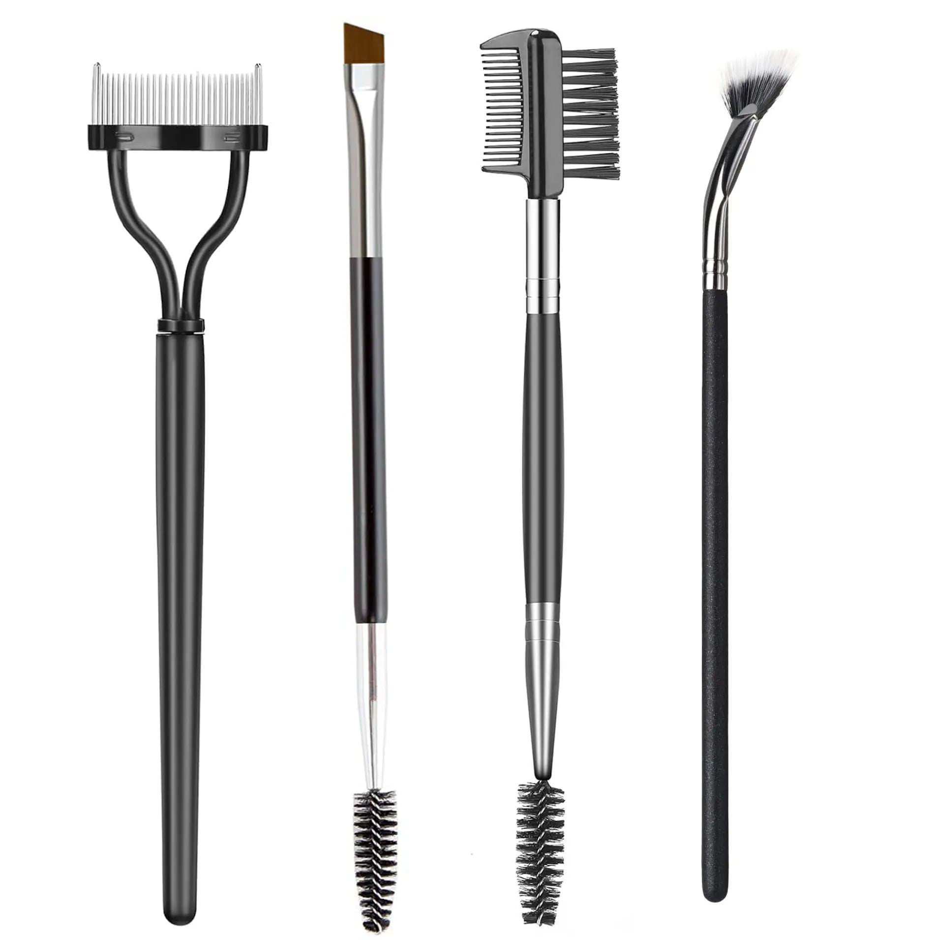 GlamLuxeX™ Professional Lash & Brow Makeup Tool Set with Eyelash Curler, Eyebrow Brushes & Precision Beauty Tools - ChicstyleX