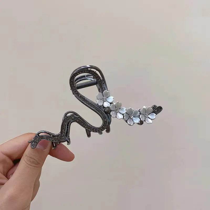 Rose Floral Butterfly Hair Claw Clip with Tassel – Chic Hair Accessory for Women - ChicstyleX