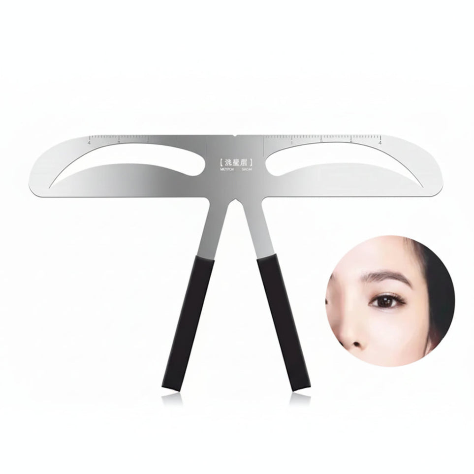 GlamLuxeX™ Precision Stainless Steel Eyebrow Ruler – Flexible Brow Mapping & Symmetry Tool for Professional Makeup & Perfect Shaping - ChicstyleX
