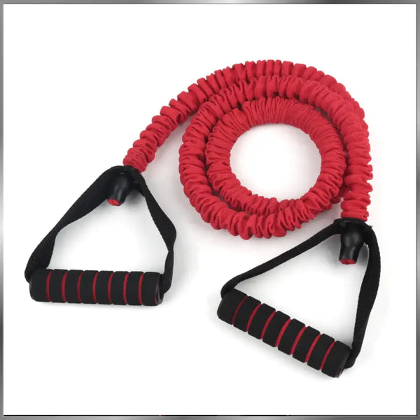 CoreVibeX™ Cloth-Cover Resistance Bands Set (12–50 lbs) – Anti-Break Fitness Pull Rope for Strength Training, Stretching & Home Gym Workout